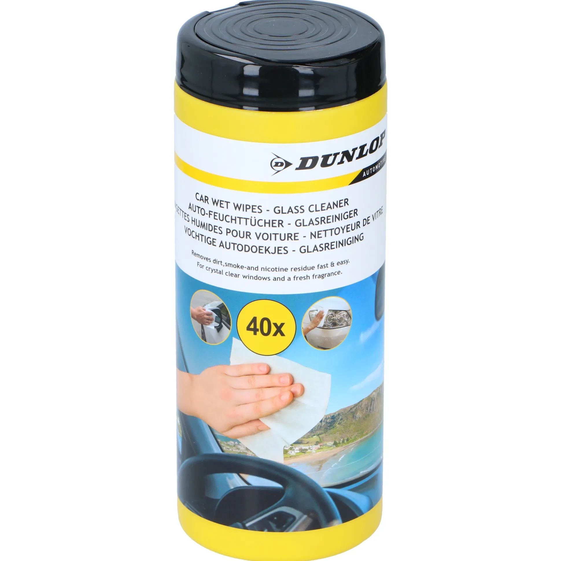 Glasreinigingsdoekjes lemon 40st Dunlop