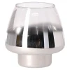 Glazen kaarshouder 14 cm 2 assorti
