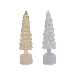 Glazen kerstboom swirl LED 36cm