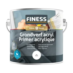 Grondverf acryl wit 2.5L Finess