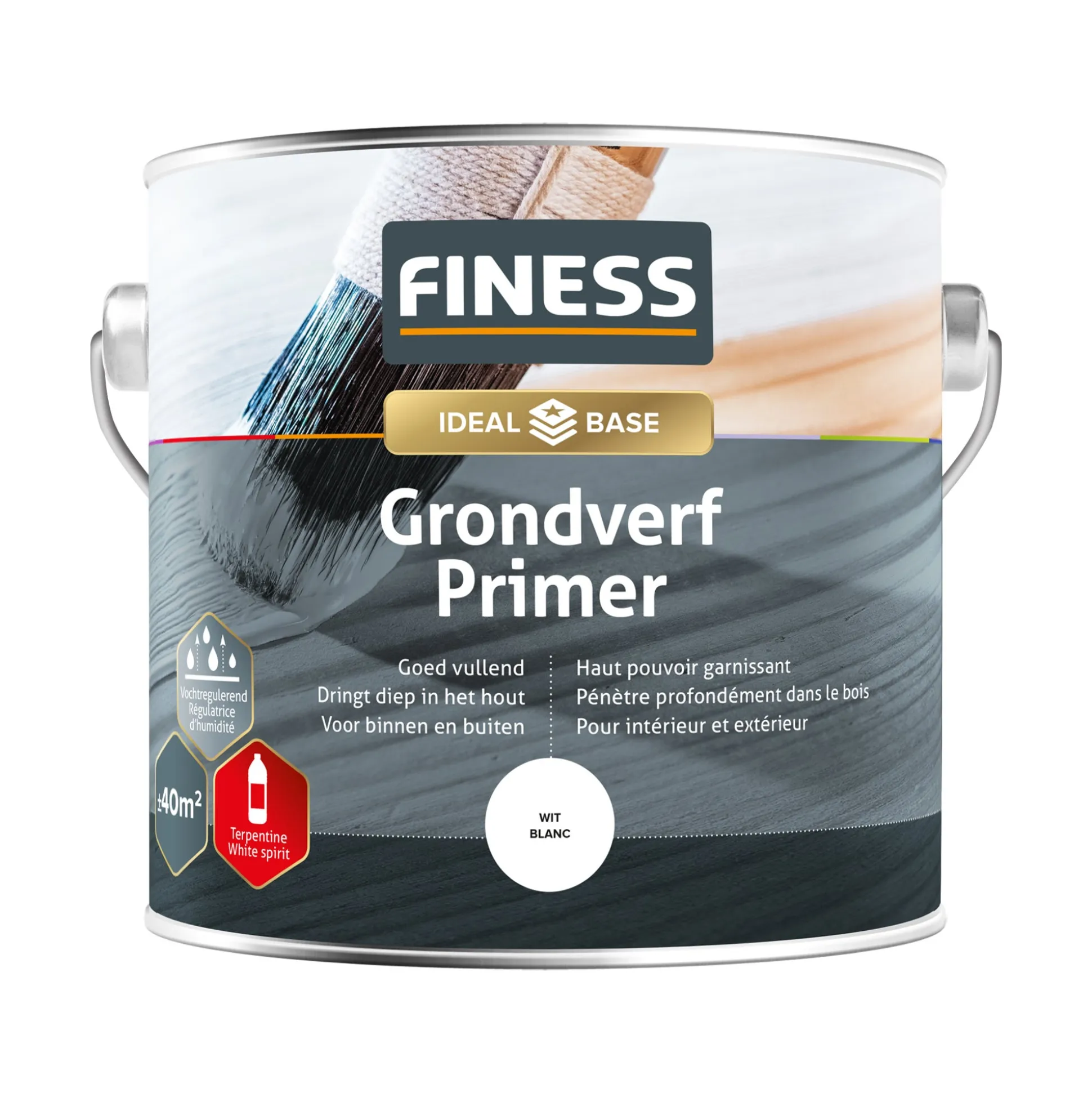 Grondverf wit 2.5L Finess