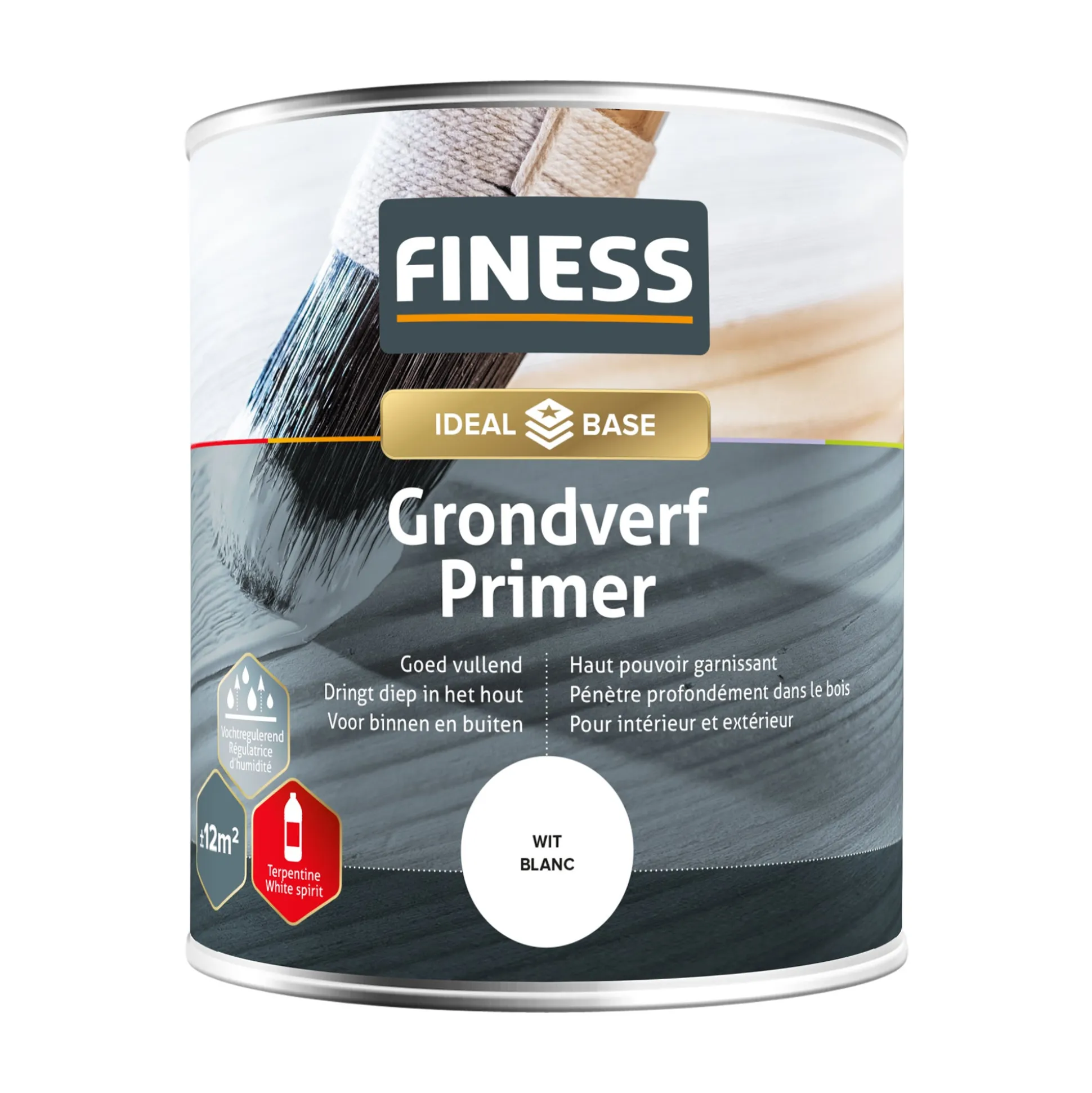Grondverf wit 750ml Finess