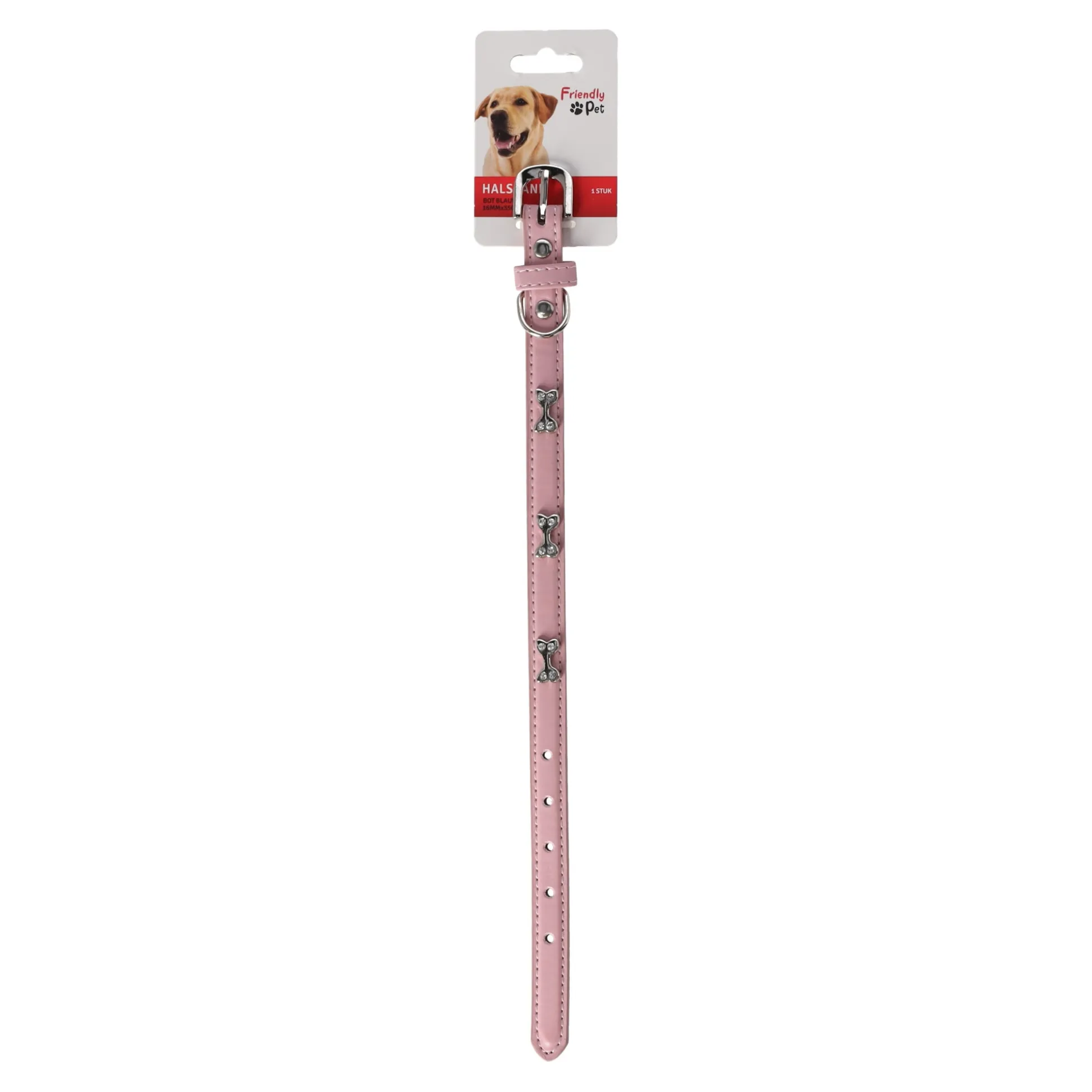 Halsband bot roze 16mmx35cm