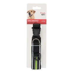 Halsband clip zwart 25mmx25-32cm