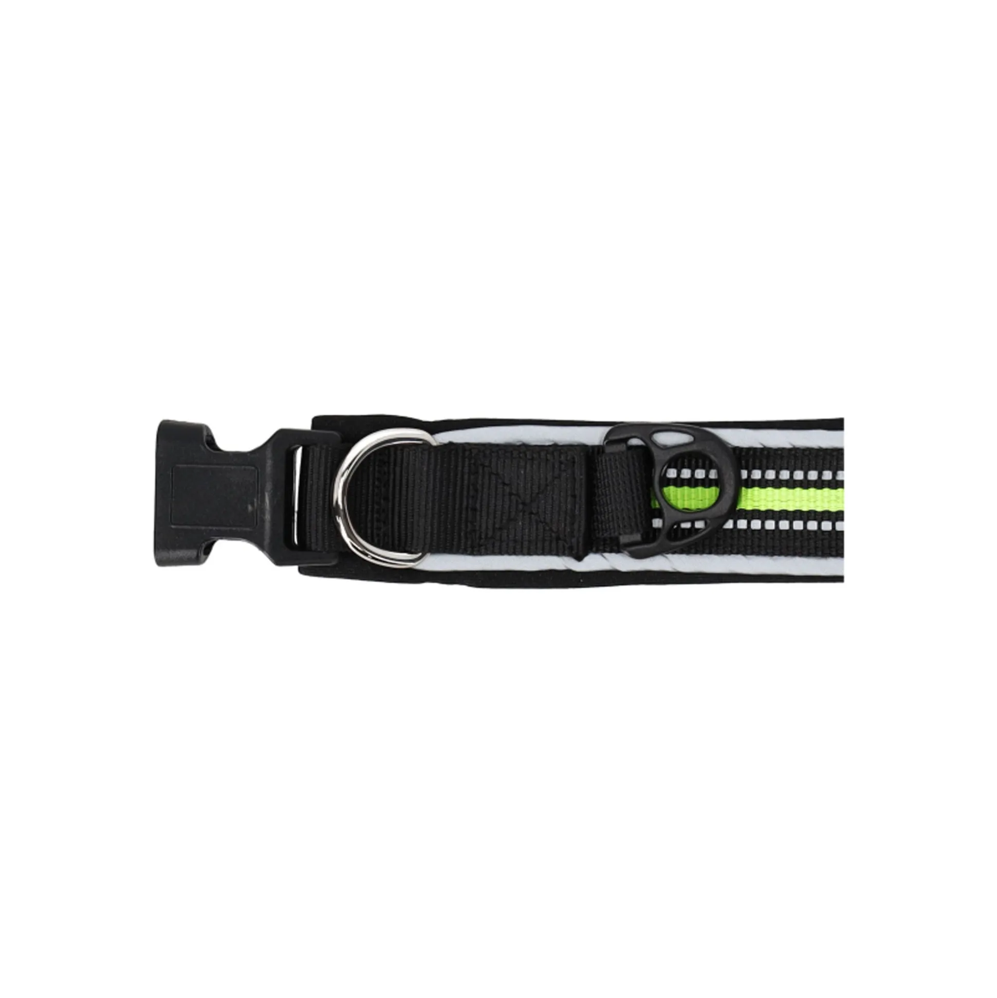 Halsband clip zwart 25mmx25-32cm