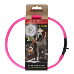 Halsband visio LED jumbo 7mm roze