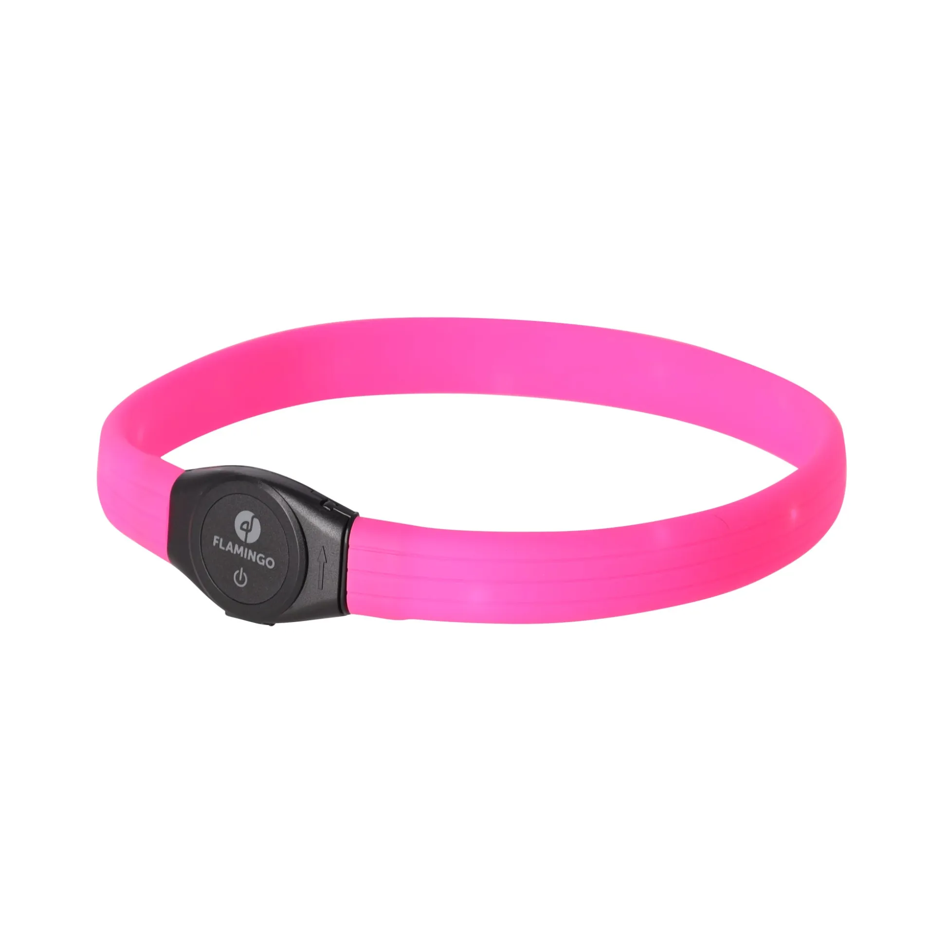 Halsband visio LED jumbo 7mm roze