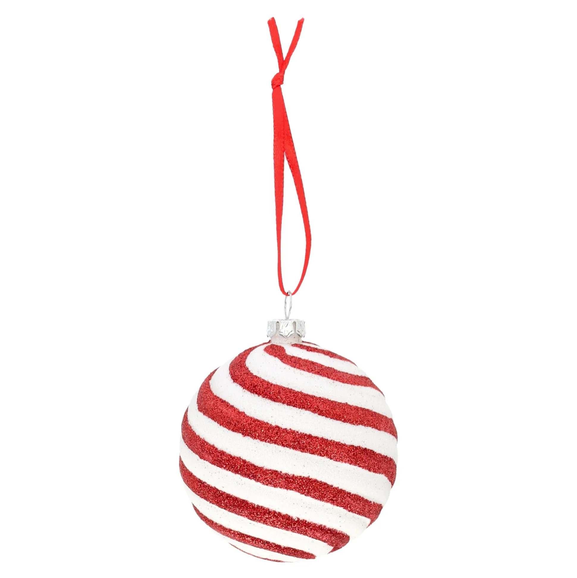 Hanger bal snoep rood 8 cm