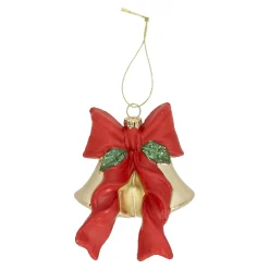 Hanger bel strik rood 11 cm
