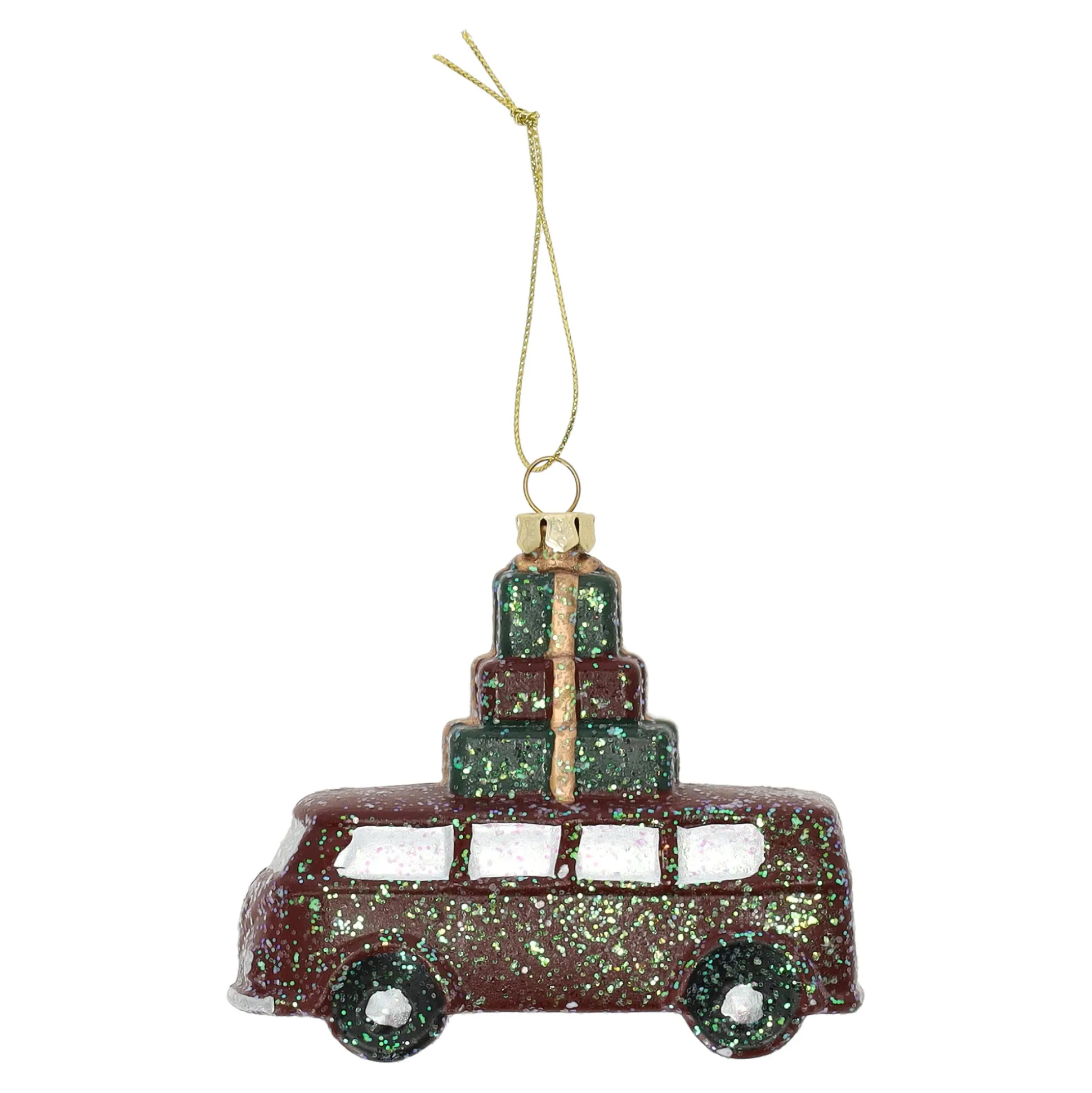 Hanger bus rood groen 11 x 11 cm