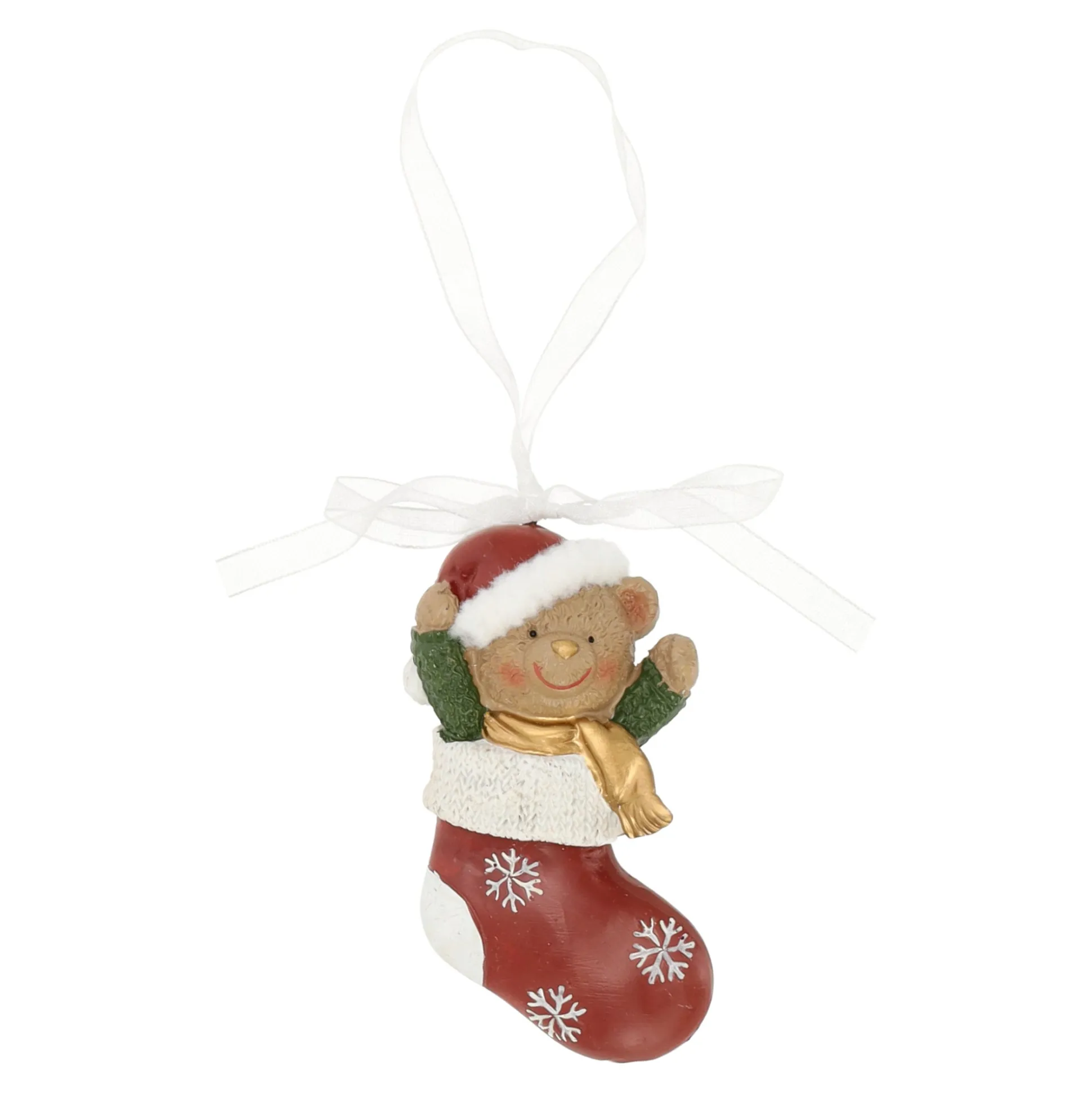 Hanger cadeau beer groen 8 cm