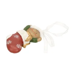 Hanger cadeau beer groen 8 cm