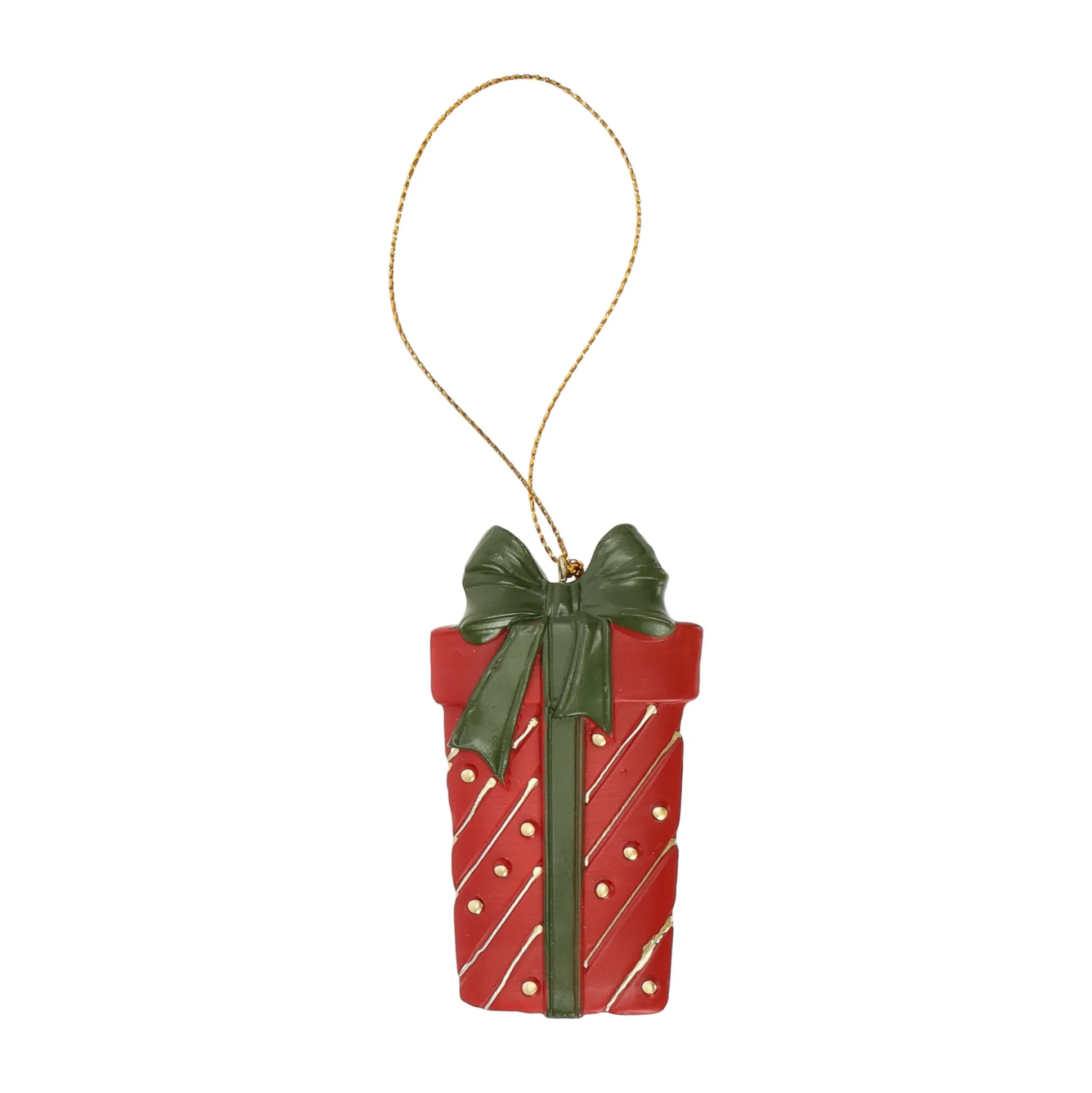 Hanger cadeau strik groen 9 cm