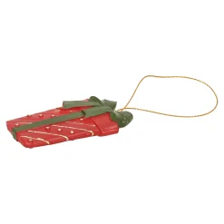 Hanger cadeau strik groen 9 cm