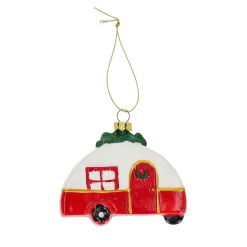 Hanger caravan rood 10 x 8 cm