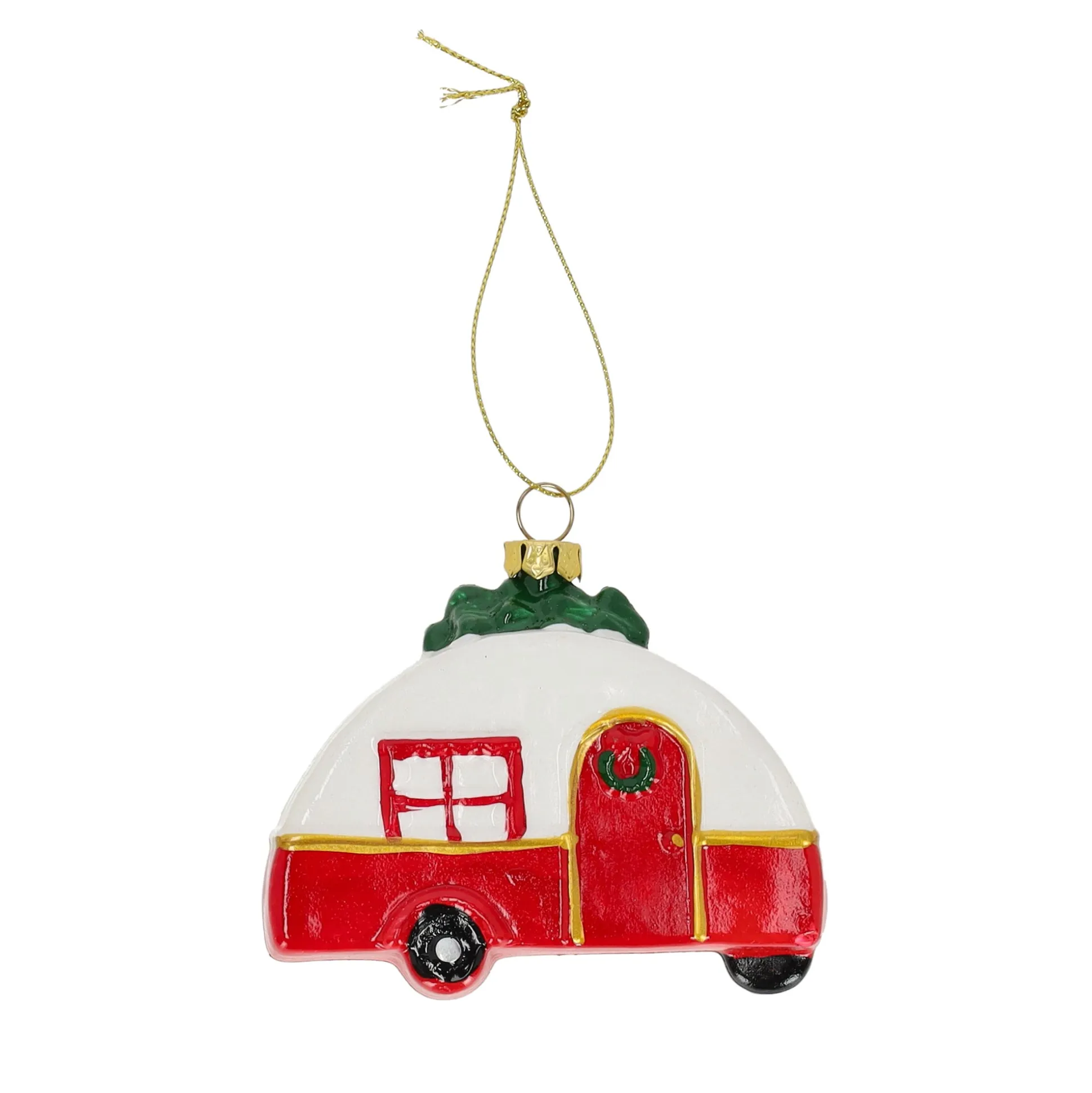 Hanger caravan rood 10 x 8 cm