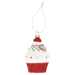 Hanger cupcake rood 7 x 9 cm