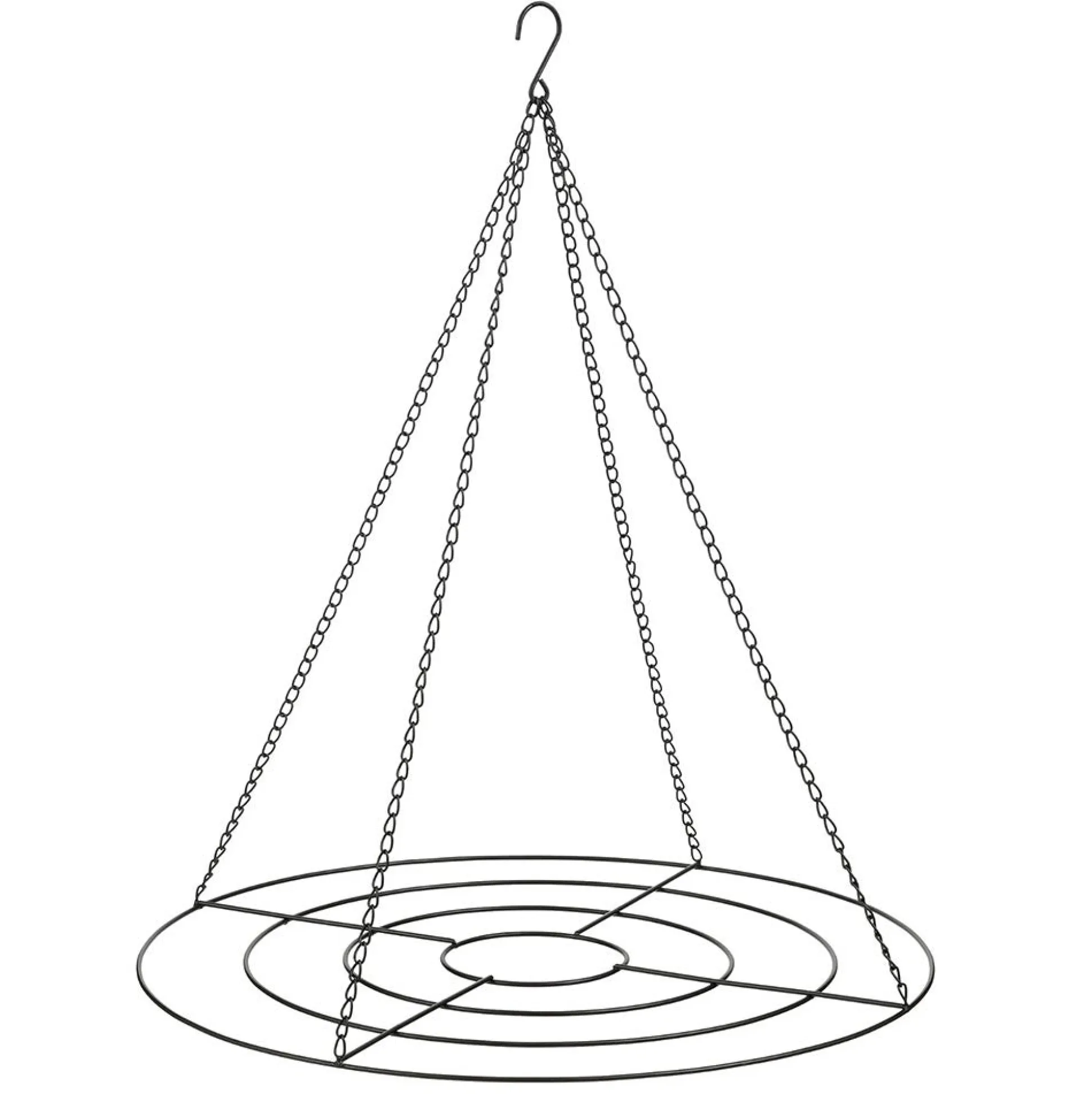 Hanger deco cirkel zwart 60 cm