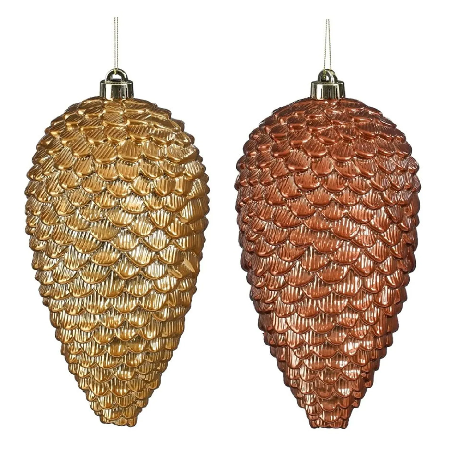 Hanger dennenappel bruin goud 24 cm