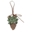 Hanger dennenappel groot groen 9 cm