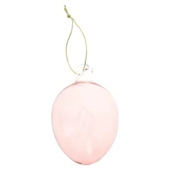 Hanger ei glas roze 8cm