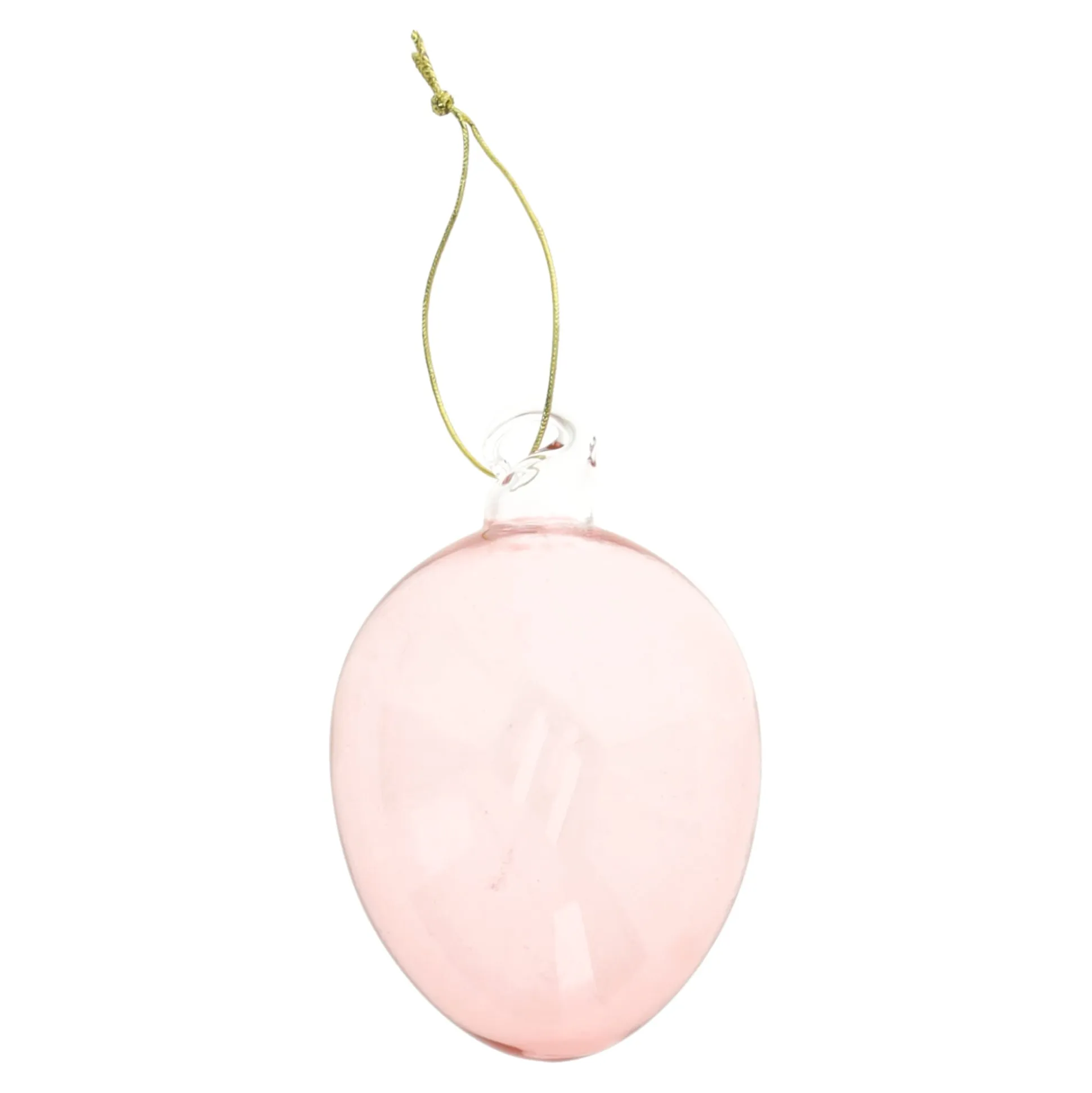Hanger ei glas roze 8cm