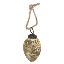 Hanger ei glas 6x4cm goud