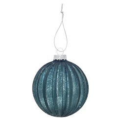 Hanger glas bal 8 cm blauw