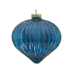 Hanger glas bal 10 cm blauw