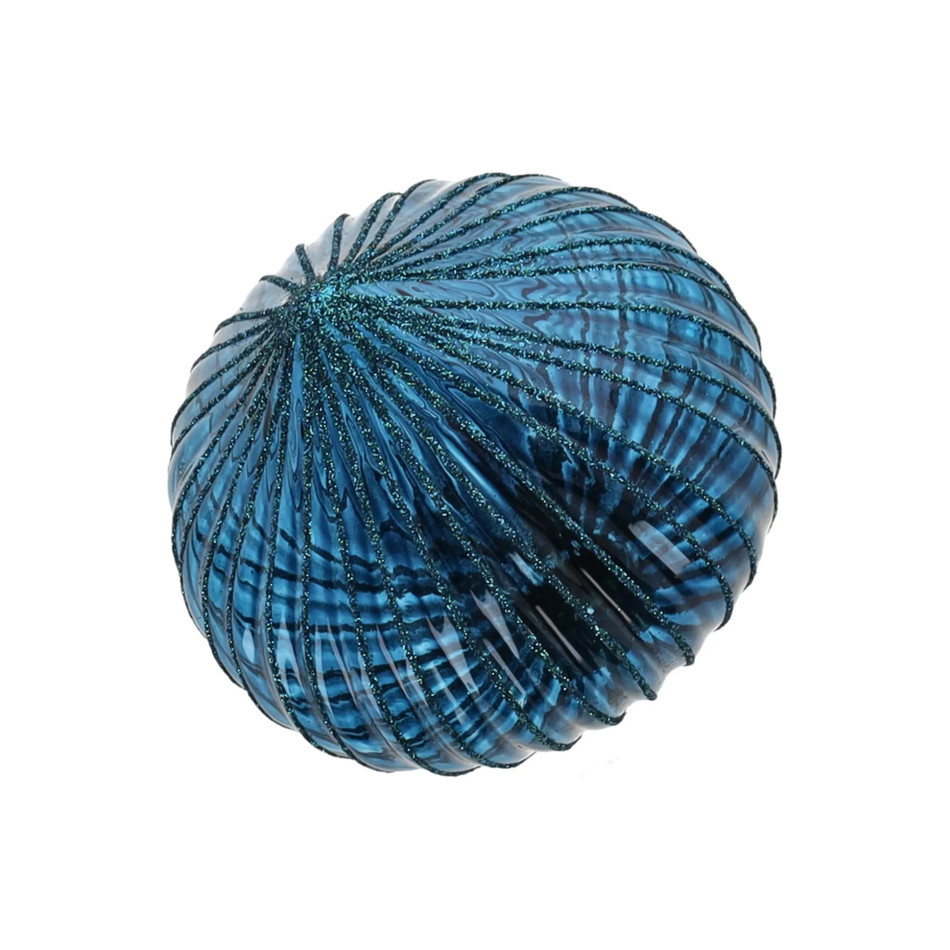 Hanger glas bal 10 cm blauw