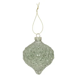 Hanger glas bal 8 cm groen