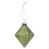 Hanger glas diamant 9 cm groen