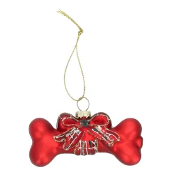 Hanger glas hondenbot rood