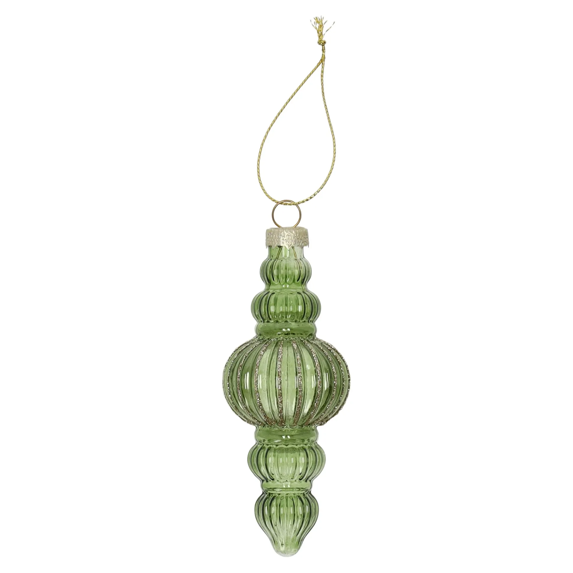 Hanger glas pegel 11 cm groen