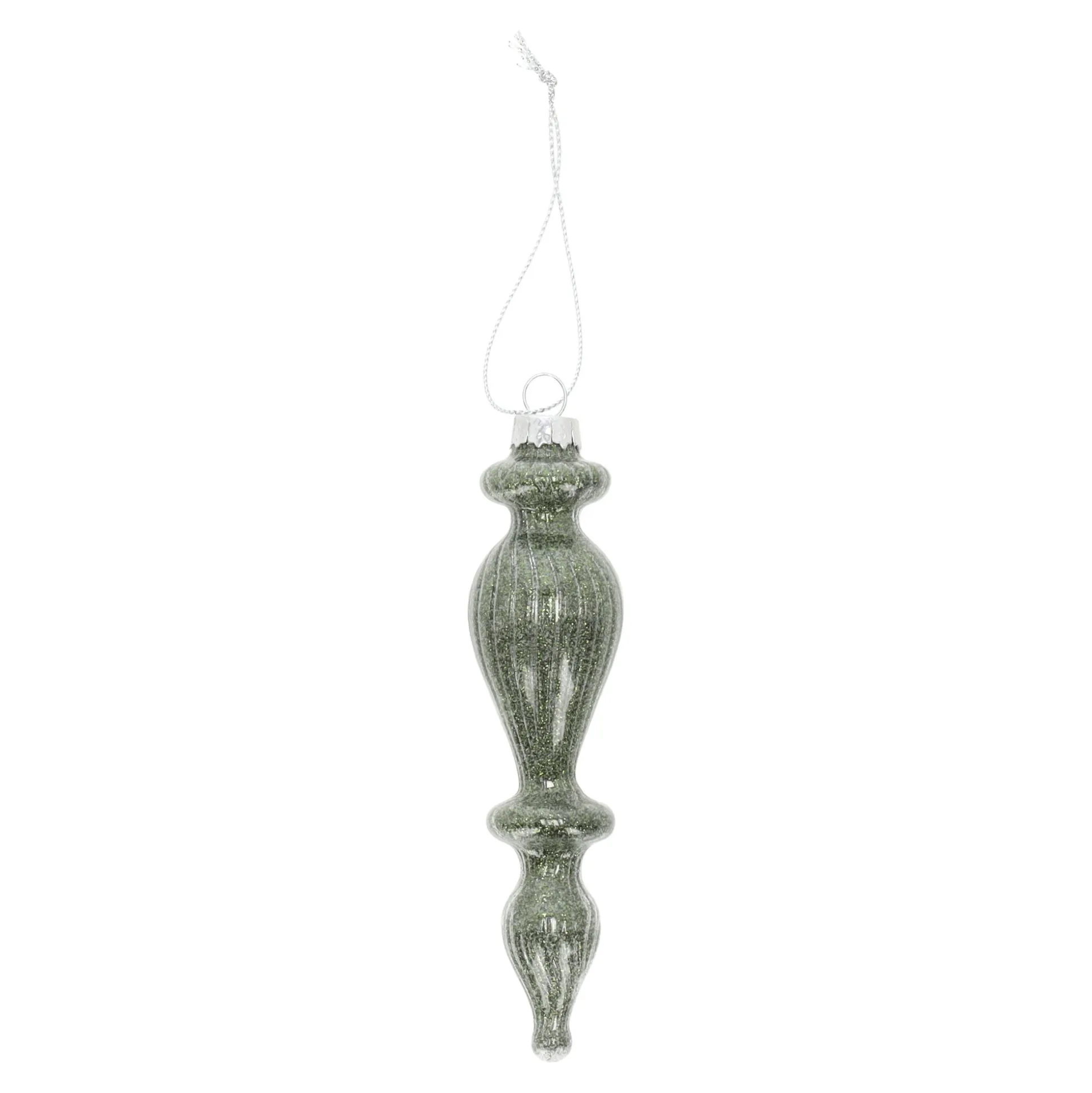 Hanger glas pegel 13 cm groen