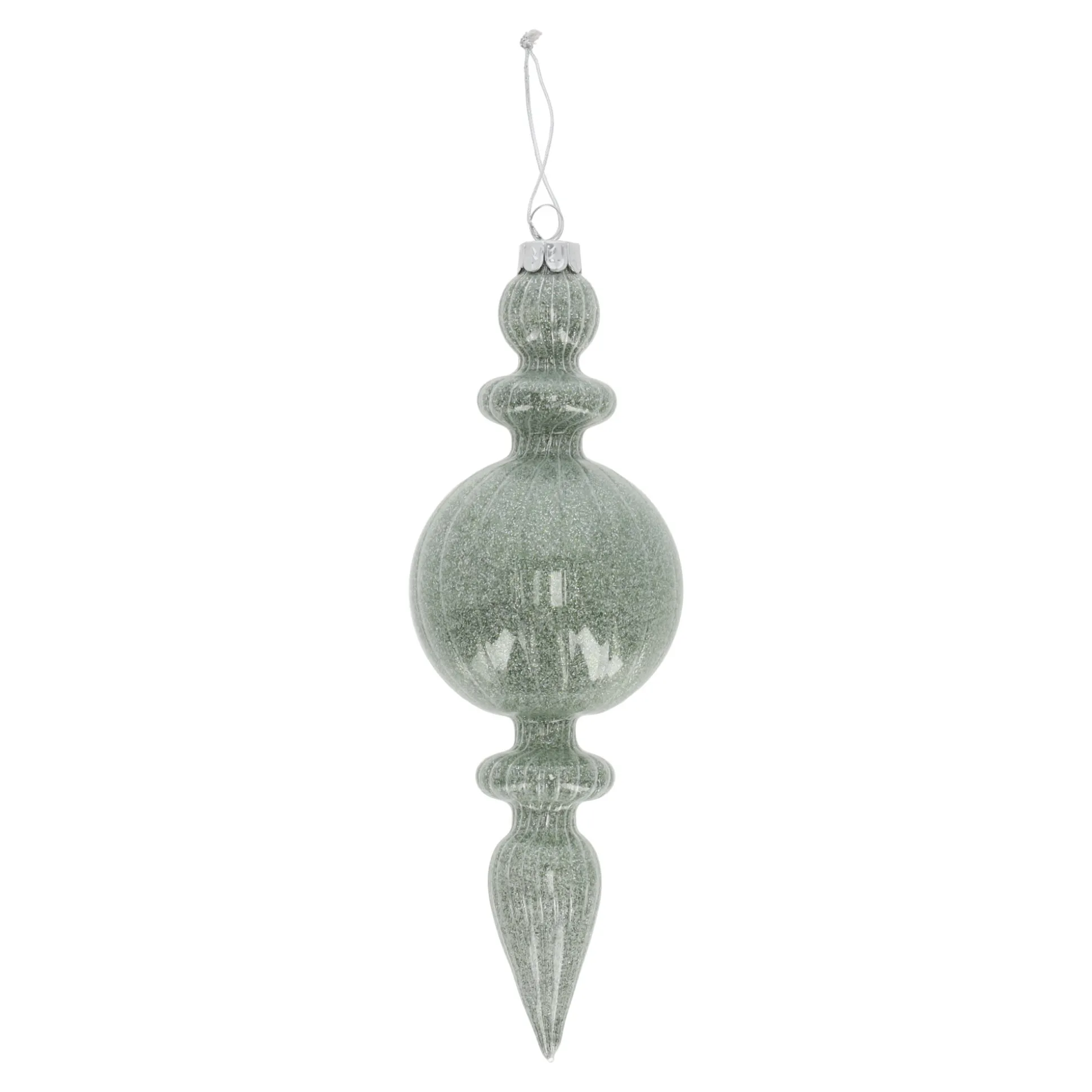 Hanger glas pegel 21 cm groen