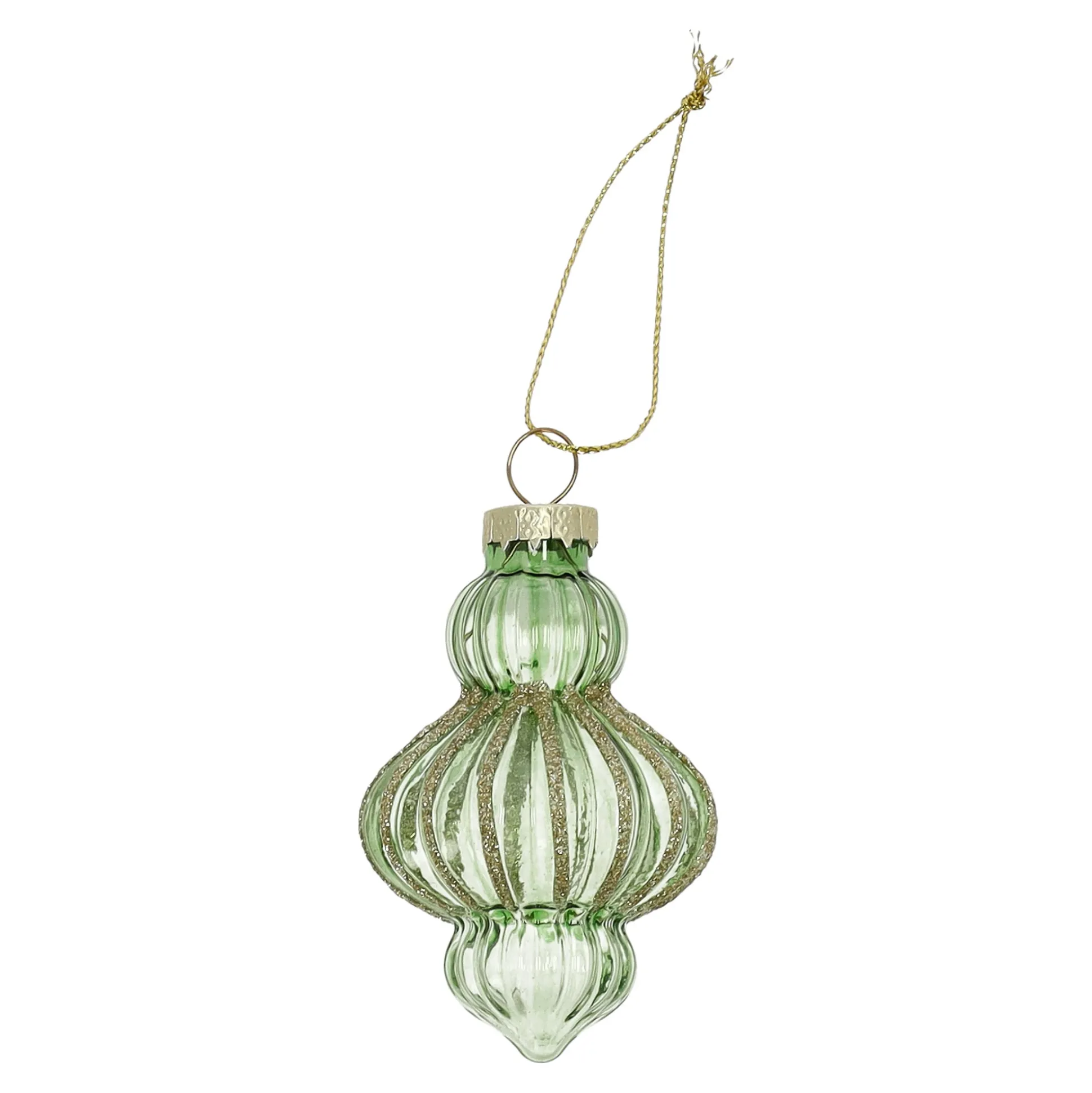 Hanger glas pegel 7 cm groen