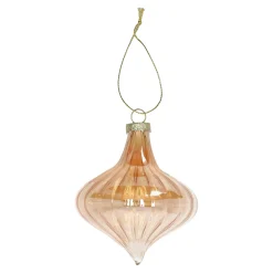 Hanger glas pegel 10 cm koper