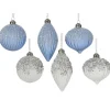 Hanger glas pegel blauw 8 cm