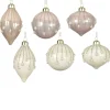 Hanger glas pegel roze creme 8 cm