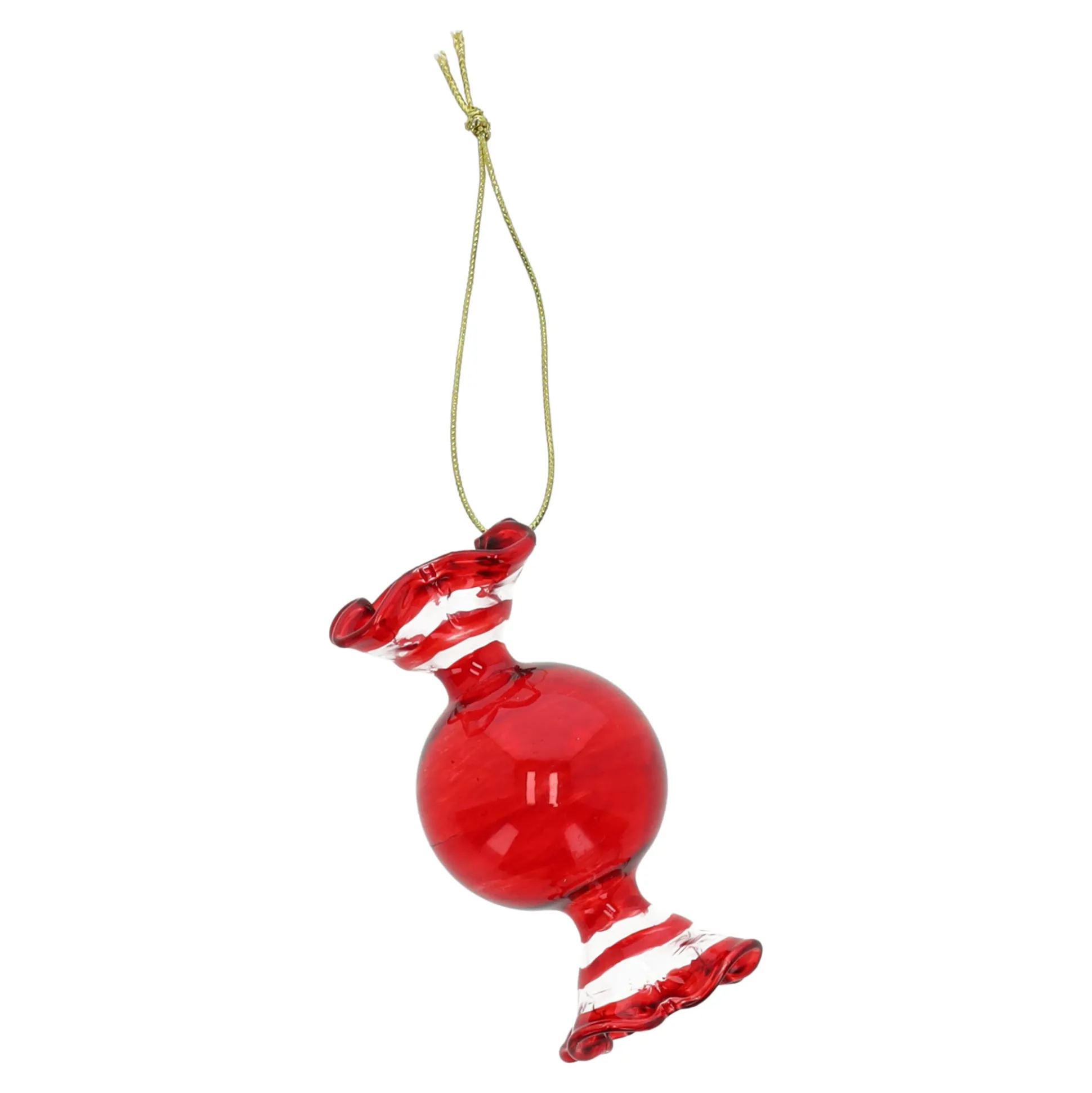 Hanger glas snoep rood