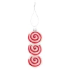 Hanger glas snoepjes wit rood