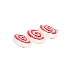 Hanger glas snoepjes wit rood