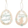 Hanger happy easter hout 19cm