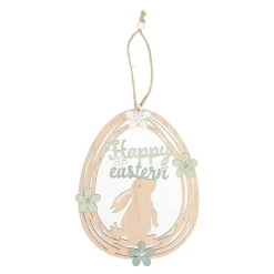 Hanger happy easter hout 19cm
