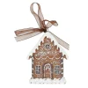 Hanger huis gingerbread wit 9 cm
