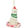 Hanger kat wit 10 cm