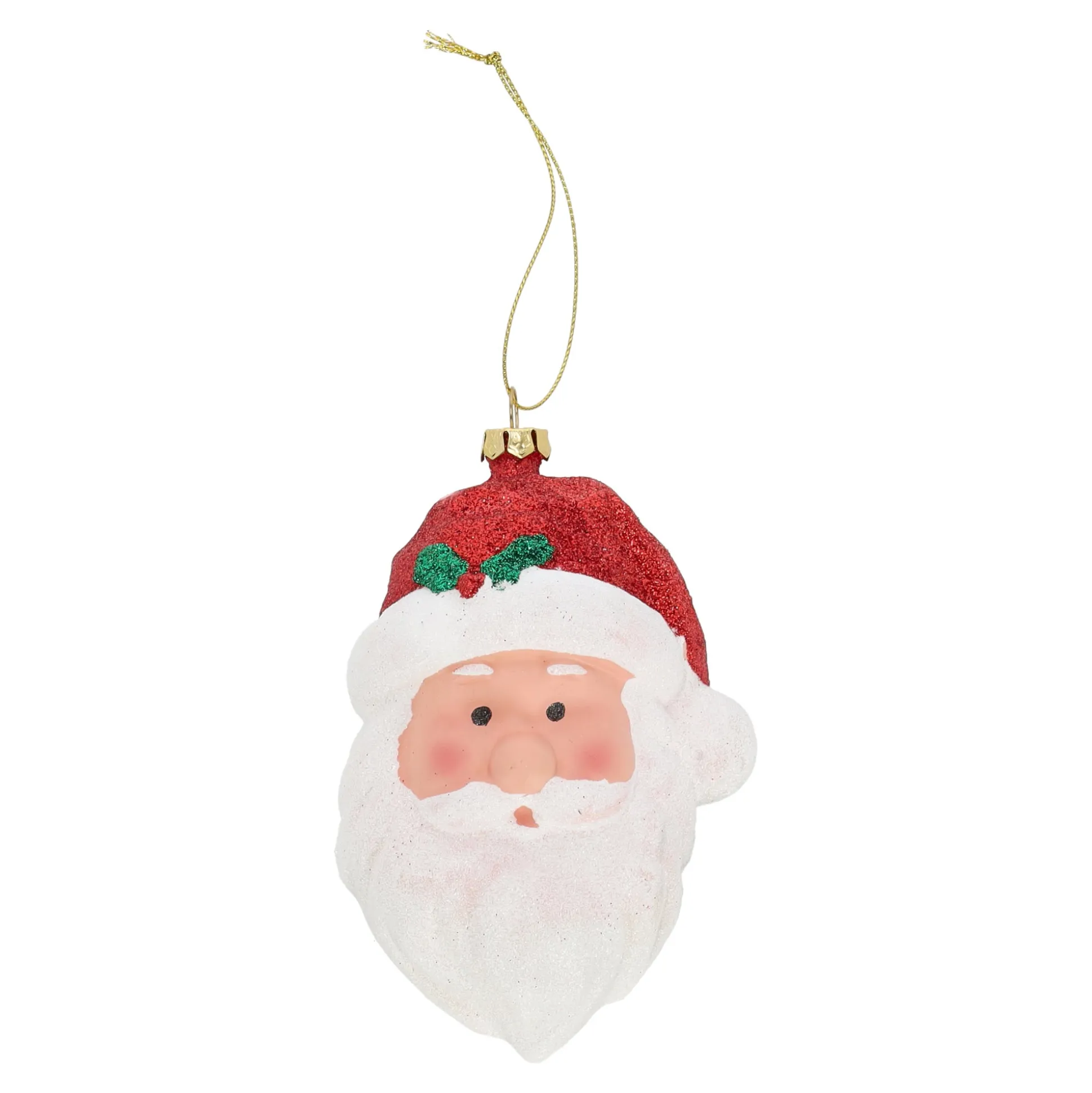 Hanger kerstman gezicht 9 x 12 cm
