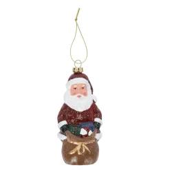 Hanger kerstman met zak 6 x 12 cm