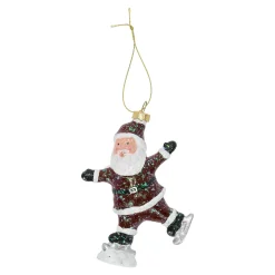 Hanger kerstman schaats 12 cm